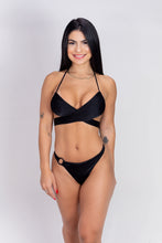 Carregar imagem no visualizador da galeria, pitaya swimwear Conjunto Biquíni 3 em 1 Preto Trilobal